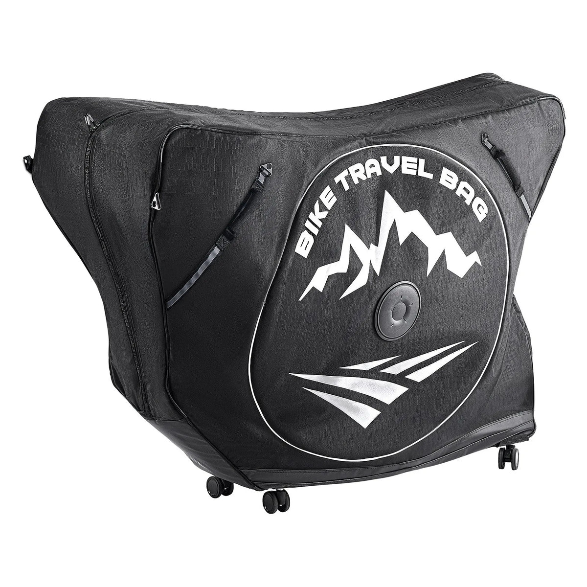 VEVOR triatlona velosipēda transportēšanas soma ar TSA slēdzeni un dubulto rāvējslēdzēju, piemērota velosipēdiem ar maksimālo riteņu bāzi 106 cm, ceļošanai ar lidmašīnu, vilcienu un sabiedrisko transportu, āra lietošanai - ZEMLETES.LV