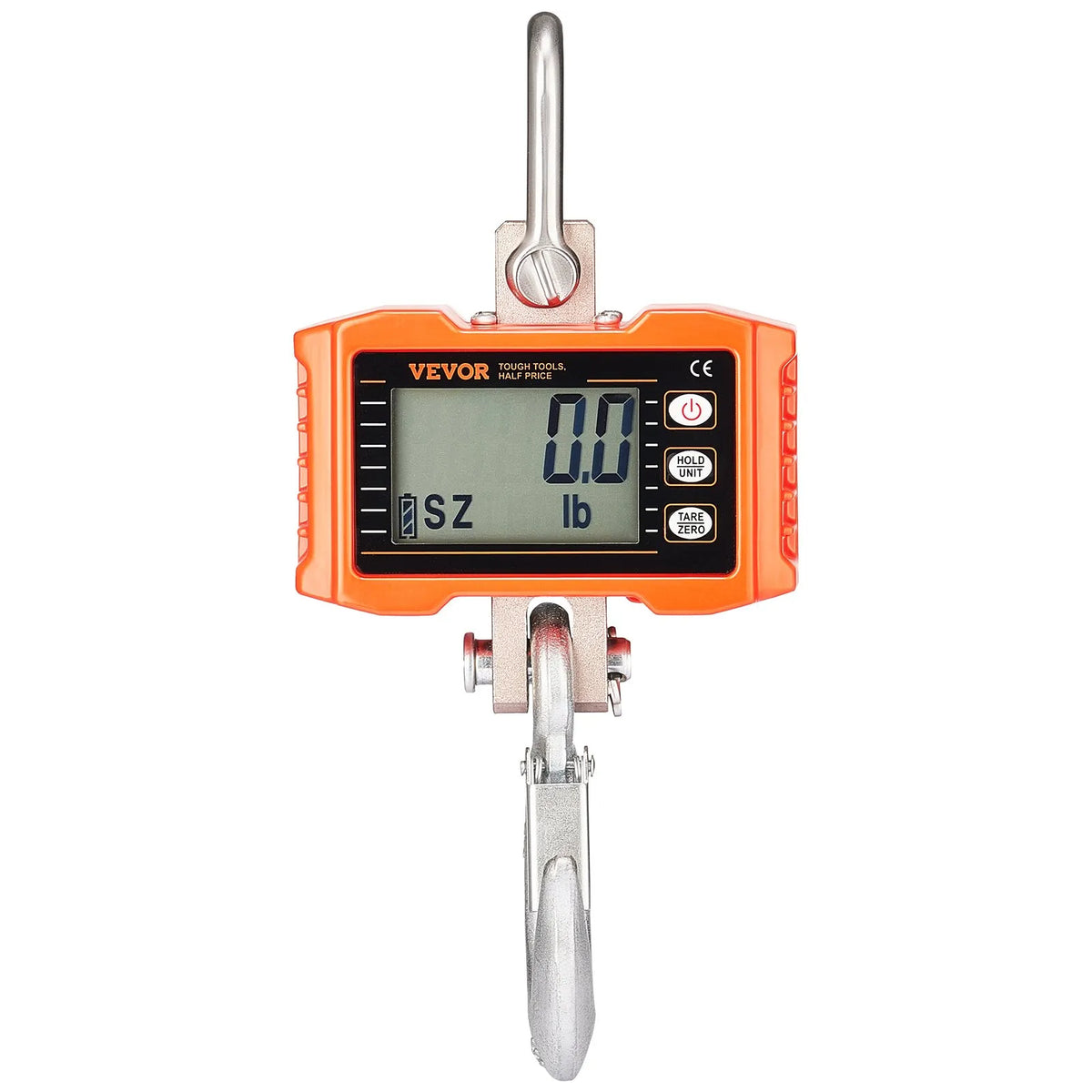 VEVOR Digital Crane Scale 1000 kg, Industrial Hanging Scale with Remote Control, Aluminium Body and LCD Display, High Precision Scale for Construction, Industry, Farm and Hunting, Orange