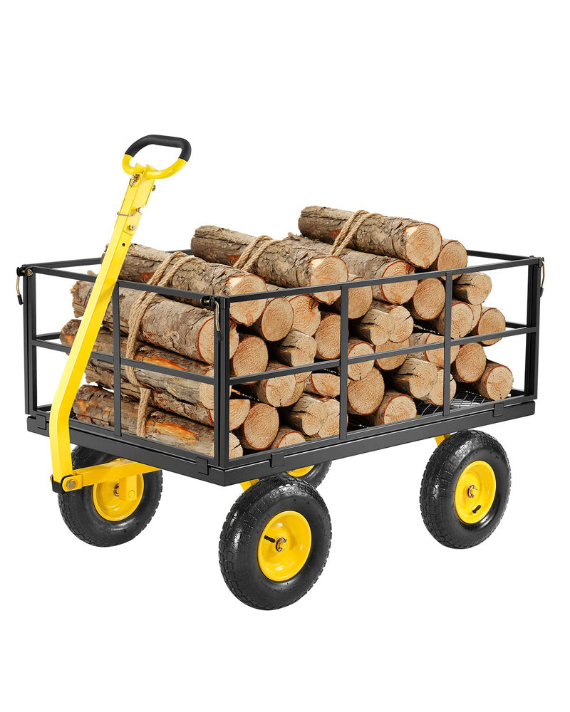 VEVOR Tērauda dārza ratiņi, 635 kg kravnesība, smagsvara konstrukcija, 33 cm riepas