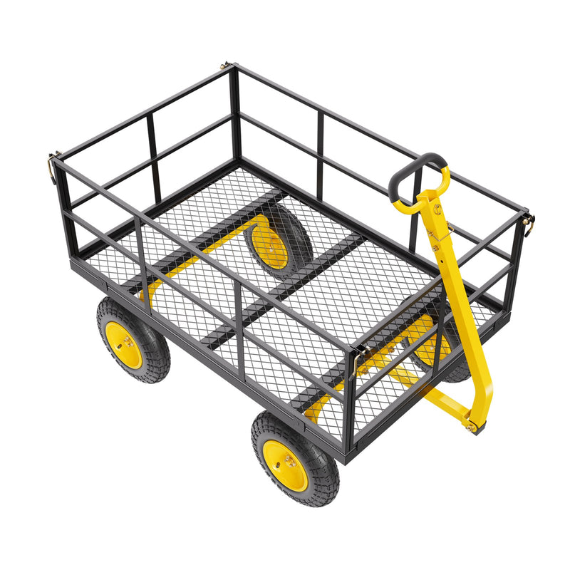 VEVOR Tērauda dārza ratiņi, 635 kg kravnesība, smagsvara konstrukcija, 33 cm riepas