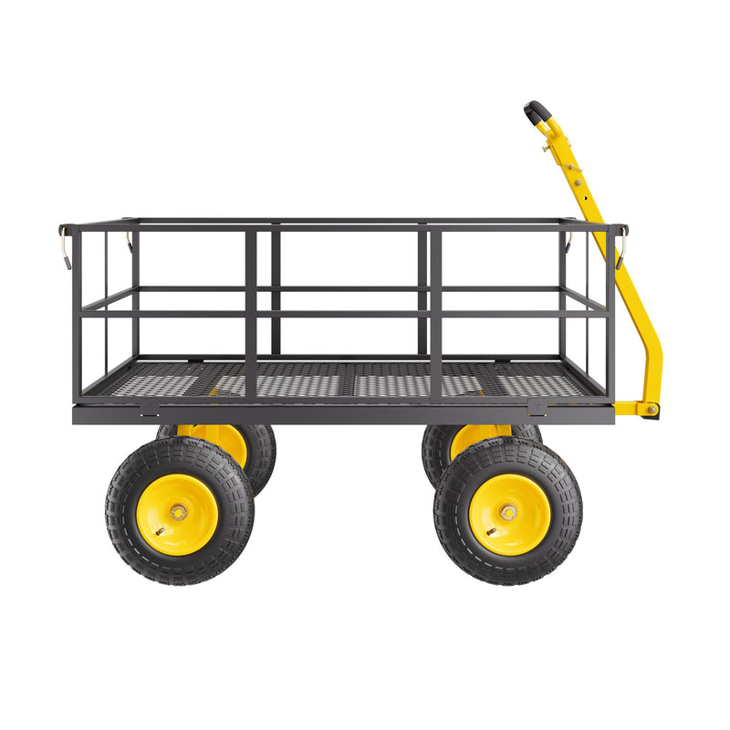 VEVOR Tērauda dārza ratiņi, 635 kg kravnesība, smagsvara konstrukcija, 33 cm riepas