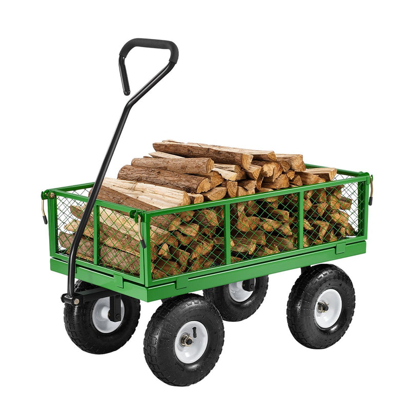 VEVOR Tērauda dārza ratiņi, 308 kg kravnesība, smagsvara modelis, 25 cm riepas