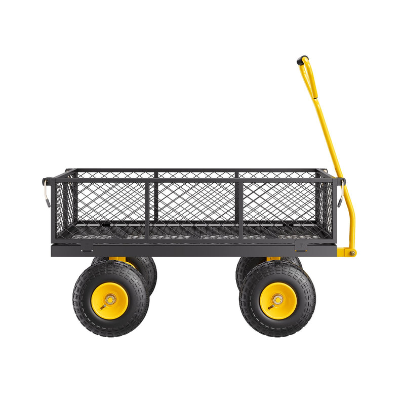 VEVOR Tērauda dārza ratiņi, 408 kg kravnesība, 25 cm riteņi, smagsvara konstrukcija