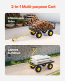 VEVOR Tērauda dārza ratiņi, 408 kg kravnesība, 25 cm riteņi, smagsvara konstrukcija