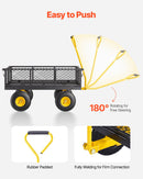 VEVOR Tērauda dārza ratiņi, 408 kg kravnesība, 25 cm riteņi, smagsvara konstrukcija