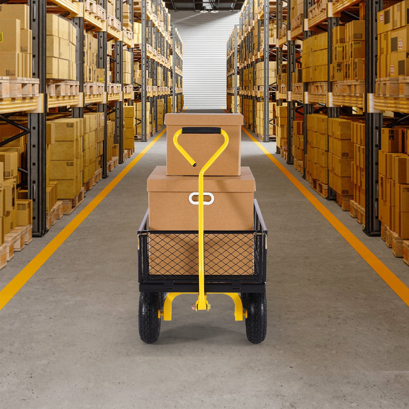 VEVOR Tērauda dārza ratiņi, 408 kg kravnesība, 25 cm riteņi, smagsvara konstrukcija