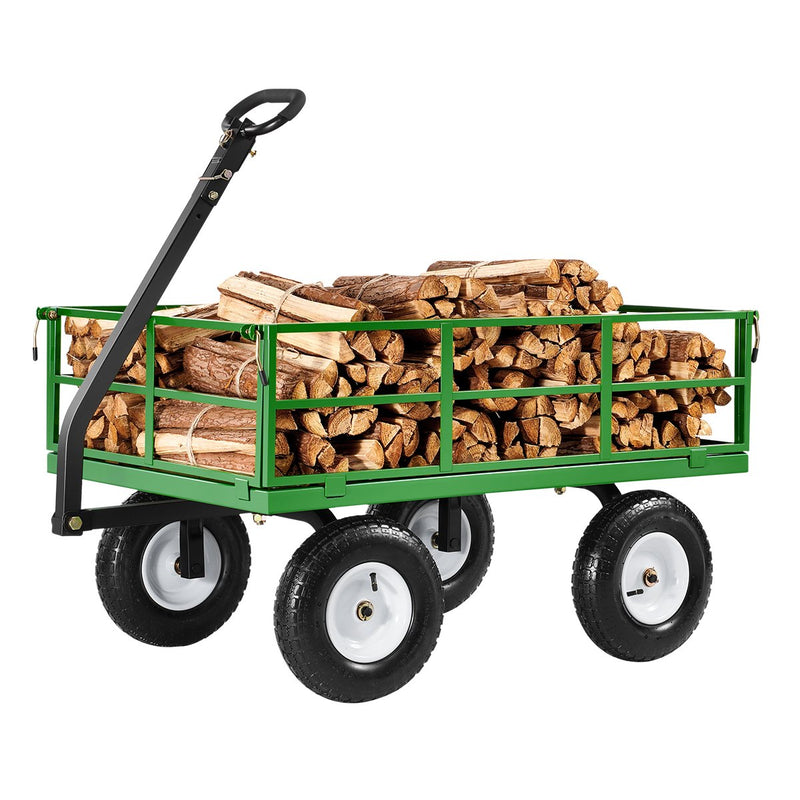 VEVOR Tērauda dārza ratiņi, 544 kg kravnesība, smagsvara modelis, 33 cm riepas