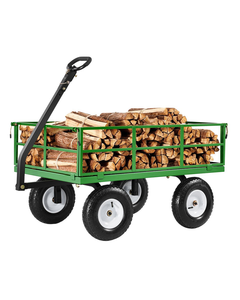 VEVOR Tērauda dārza ratiņi, 544 kg kravnesība, smagsvara modelis, 33 cm riepas