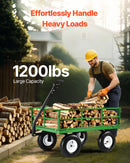 VEVOR Tērauda dārza ratiņi, 544 kg kravnesība, smagsvara modelis, 33 cm riepas