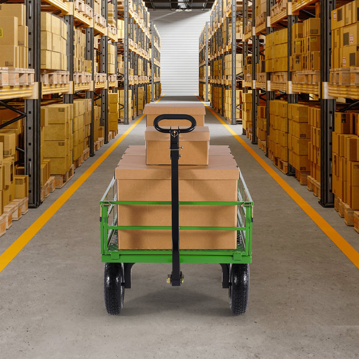 VEVOR Steel Garden Cart, 544 kg Load Capacity, Heavy-Duty Model, 33 cm Tyres