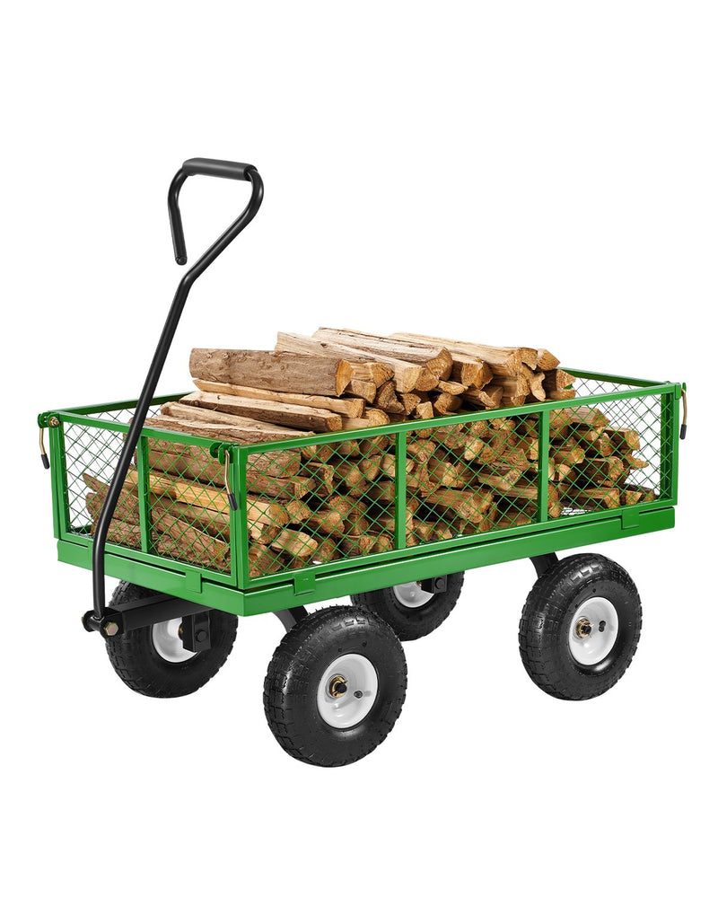 VEVOR Tērauda dārza ratiņi, 408 kg kravnesība, smagsvara modelis, 25 cm riepas