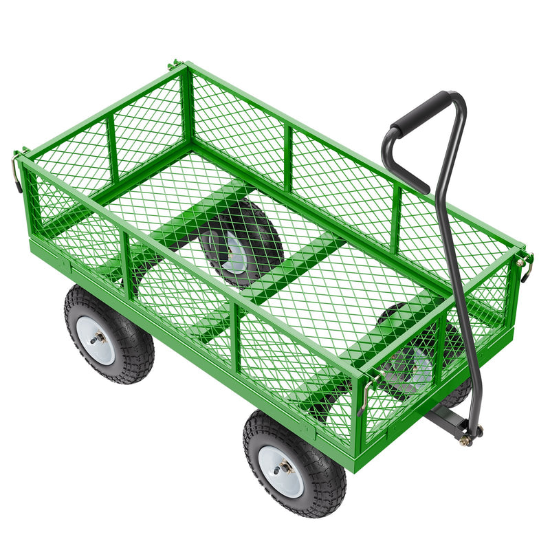 VEVOR Tērauda dārza ratiņi, 408 kg kravnesība, smagsvara modelis, 25 cm riepas