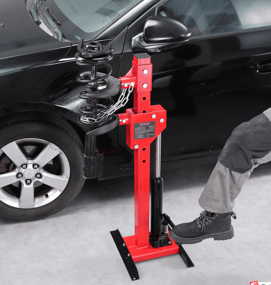 VEVOR Spring Compressor for Vehicle Suspension, 4.5 t Hydraulic Jack Capacity, 1 Tonne Nominal Compression Force, Coil Spring Compressor Tool for Car Suspension, Hydraulic Spring Compressor for Suspension Spring Removal