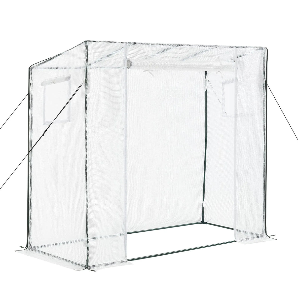 VEVOR ieejama siltumnīca 195 x 77 x 168 cm ar logiem, izturīgs PE pārklājums, rullējamas durvis ar rāvējslēdzēju, pārnēsājama dārza siltumnīca augiem, āra lietošanai - ZEMLETES.LV