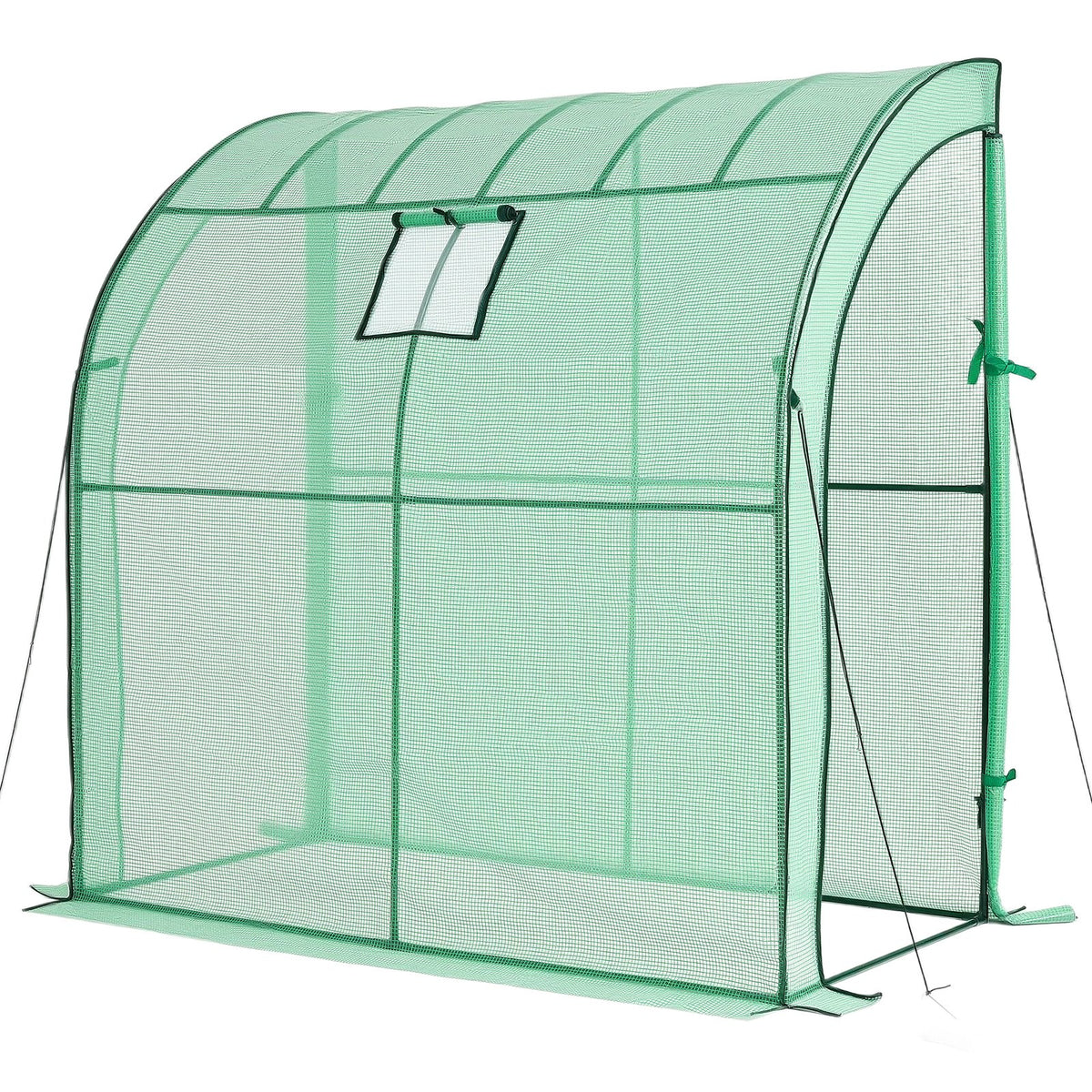 VEVOR ieejama siltumnīca 198 x 100 x 200 cm ar logu, PE pārklājums, 3 līmeņu plaukts, rullējamas durvis ar rāvējslēdzēju, pārnēsājama dārza siltumnīca augiem, āra lietošanai - ZEMLETES.LV
