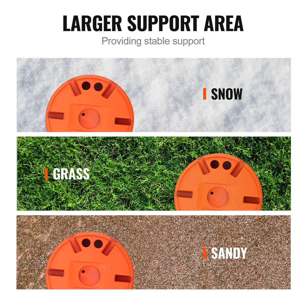 VEVOR RV Jack Support Blocks 2 pcs, 907 kg Load Capacity Each, Polypropylene Stabilisation Supports for Motorhomes, Trailers and Fifth Wheel Trailers