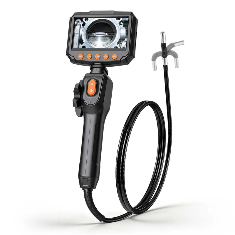 VEVOR artikulējamais endoskops ar apgaismojumu, divvirzienu boreskopa kamera, 10,9 cm HD IPS ekrāns, 1280 × 720 HD kamera, 8× tālummaiņa, IP67 ūdensizturība un 1,5 m kabelis auto diagnostikai un cauruļvadu pārbaudei