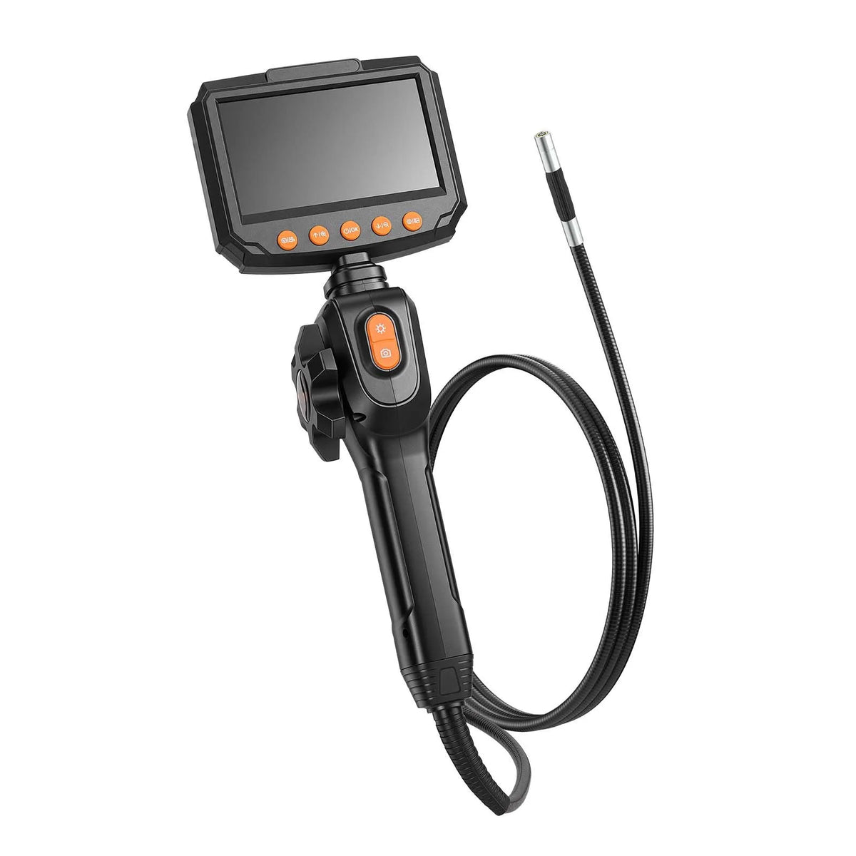 VEVOR artikulējamais endoskops ar apgaismojumu, divvirzienu boreskopa kamera, 10,9 cm HD IPS ekrāns, 1280 × 720 HD kamera, 8× tālummaiņa, IP67 ūdensizturība un 1,5 m kabelis auto diagnostikai un cauruļvadu pārbaudei