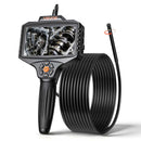 VEVOR 360° rotējošs endoskops ar divām kamerām, 12,7 cm HD IPS dalītā ekrāna displejs, 8 mm kamera ar apgaismojumu, IP67, 5 m inspekcijas kabelis automobiļiem un cauruļvadiem