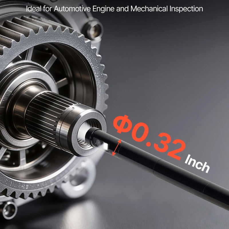 VEVOR 360° rotējošs endoskops ar divām kamerām, 12,7 cm HD IPS dalītā ekrāna displejs, 8 mm kamera ar apgaismojumu, IP67, 5 m inspekcijas kabelis automobiļiem un cauruļvadiem