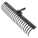 VEVOR piekabināms ainavu grābeklis, 152 cm zāles iztīrītāja grābeklis ar 21 tērauda dakšu