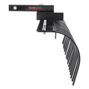 VEVOR piekabināms ainavu grābeklis, 152 cm zāles iztīrītāja grābeklis ar 21 tērauda dakšu