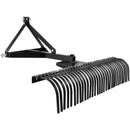 VEVOR piekabināms zāliena skarifikators, 1525 mm darba platums, ar 32 tērauda zariem, trīspunktu zāliena skarifikatora grābeklis ar stiprinājumiem traktoram, ainavu grābeklis dārzam, saimniecībai un zālienam