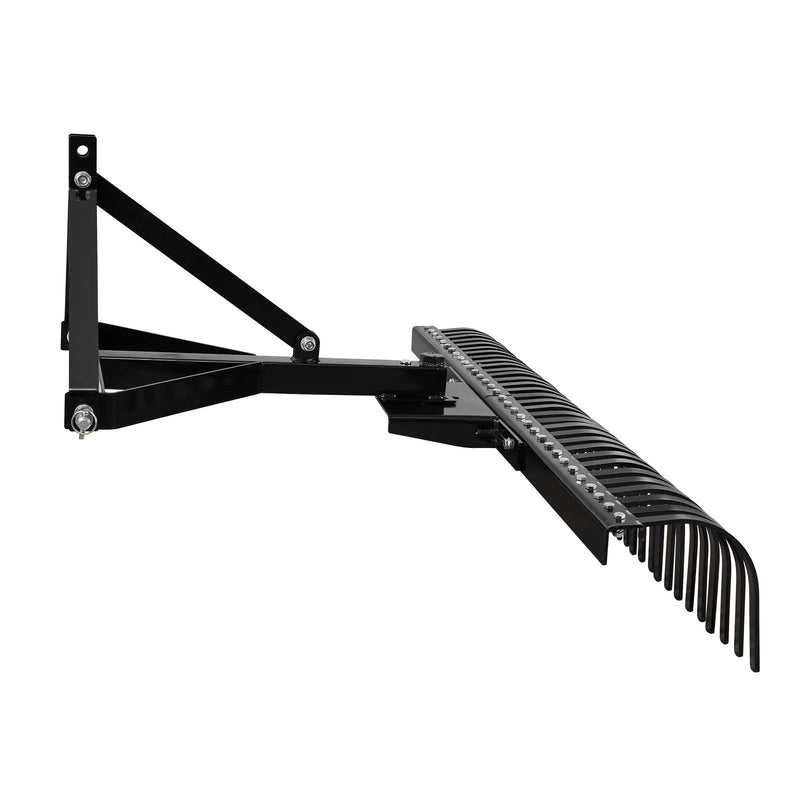 VEVOR piekabināms zāliena skarifikators, 1525 mm darba platums, ar 32 tērauda zariem, trīspunktu zāliena skarifikatora grābeklis ar stiprinājumiem traktoram, ainavu grābeklis dārzam, saimniecībai un zālienam