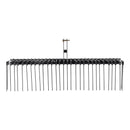 VEVOR piekabināms ainavu grābeklis, 183 cm zāles iztīrītāja grābeklis ar 32 tērauda dakšām