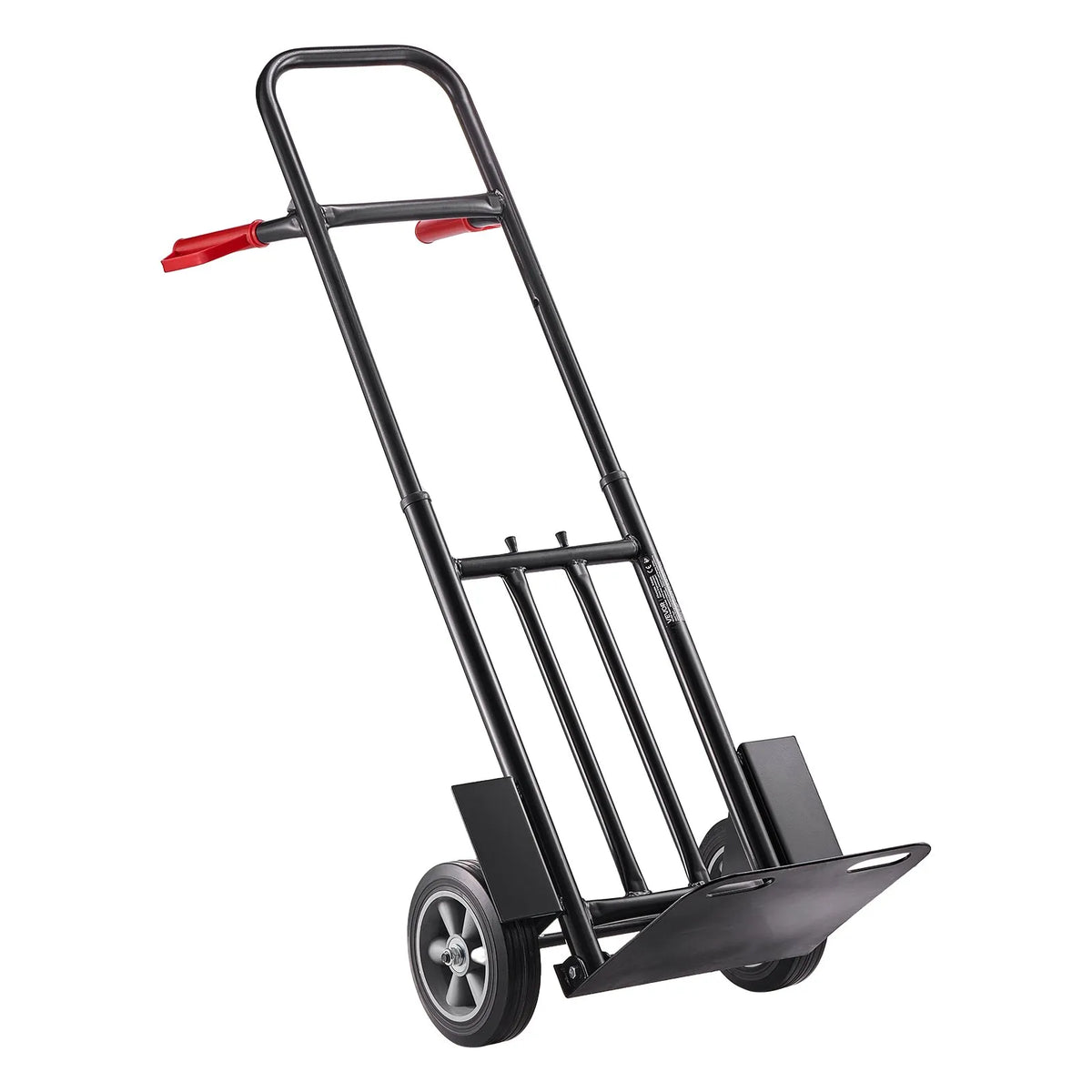 VEVOR Hand Truck, 272 kg Load Capacity, Heavy-Duty Dolly with Wheels and Telescopic Handle, Portable Trolley with Securing Straps for Moving Tasks at Home, Office, Warehouse and Supermarket