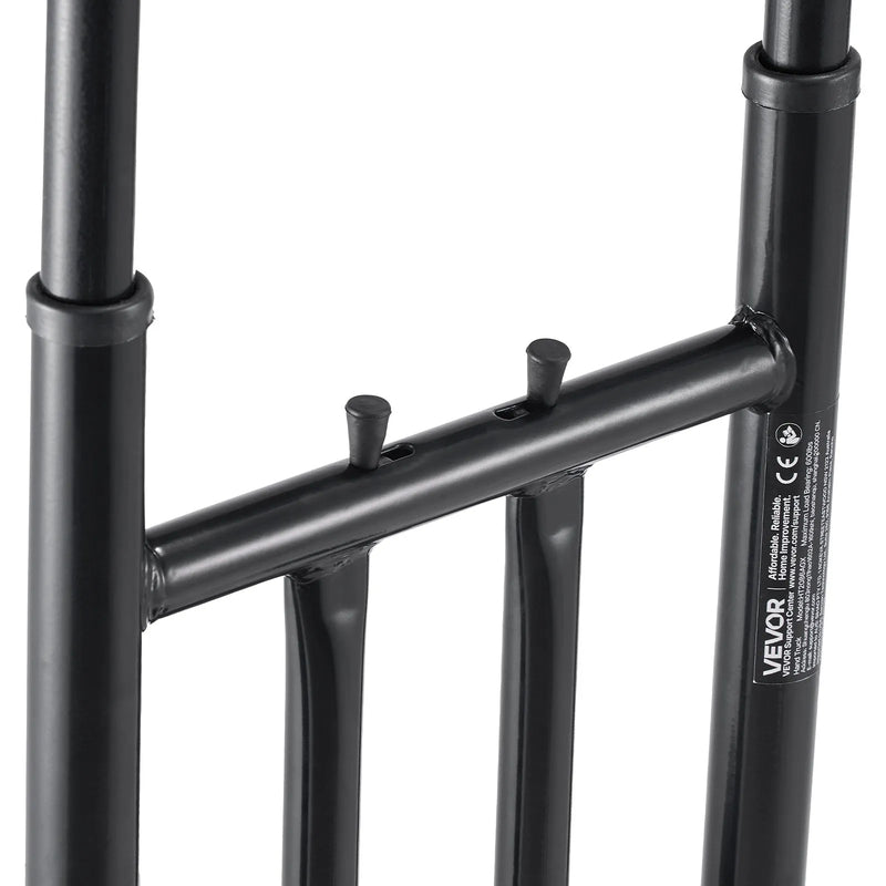 VEVOR rokas ratiņi, 272 kg celtspēja, pastiprinātas konstrukcijas ratiņi ar riteņiem un teleskopisku rokturi, pārnēsājami ratiņi ar nostiprināšanas siksnu pārvākšanās darbiem mājās, birojā, noliktavā un lielveikalā