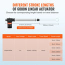 VEVOR lineārais aktuators 12 V 30 cm smagas slodzes 6000 N 5 mm/s IP44 aizsardzība