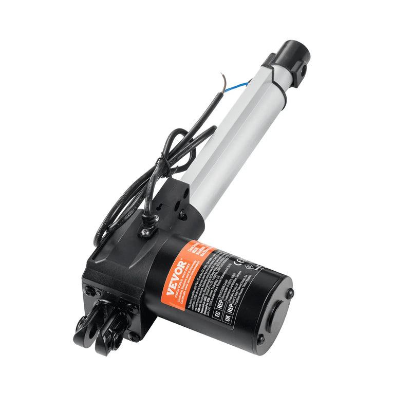 VEVOR lineārais aktuators 12 V 15,2 cm smagas slodzes 598,8 kg 6000 N 0,5 cm/s IP44 aizsardzība