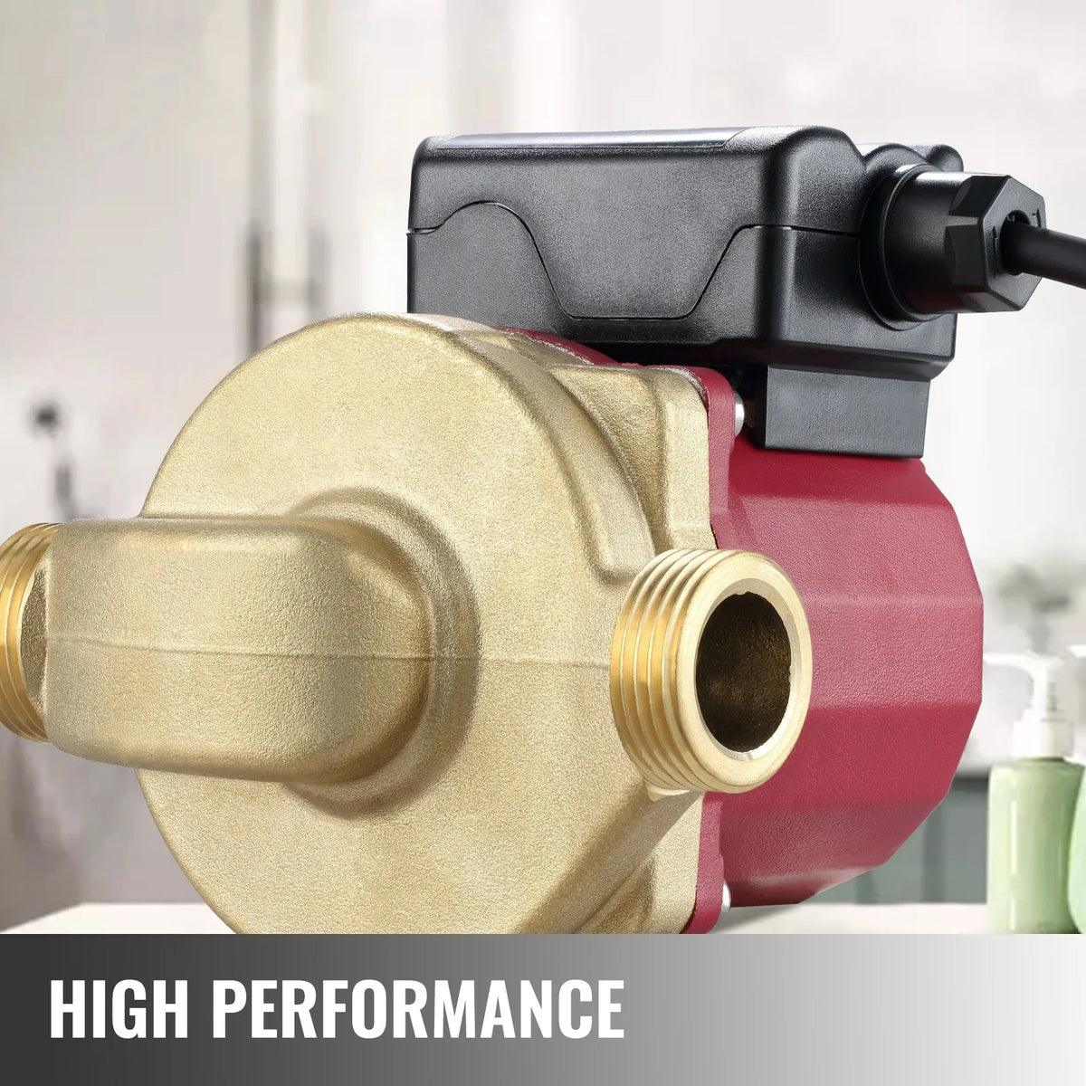 VEVOR Hot Water Circulation Pump 15 mm, Flow up to 20 l/min, Power 90 W, 220 V Water Booster Pump for Home Shower, Washing Machine and Sanitary Fixtures