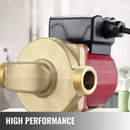 VEVOR karstā ūdens cirkulācijas sūknis 15 mm, plūsma līdz 20 l/min, jauda 90 W, 220 V ūdens pastiprināšanas sūknis mājas dušai, veļas mašīnai un sanitārajiem mezgliem