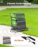 VEVOR saliekamie krēslu statīvs, paredzēts 25 krēsliem, 136 kg, L formas vertikāls