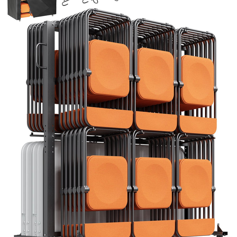 VEVOR saliekamo krēslu ratiņi 84 krēsliem / 12 galdiem + 42 krēsliem, 360 kg