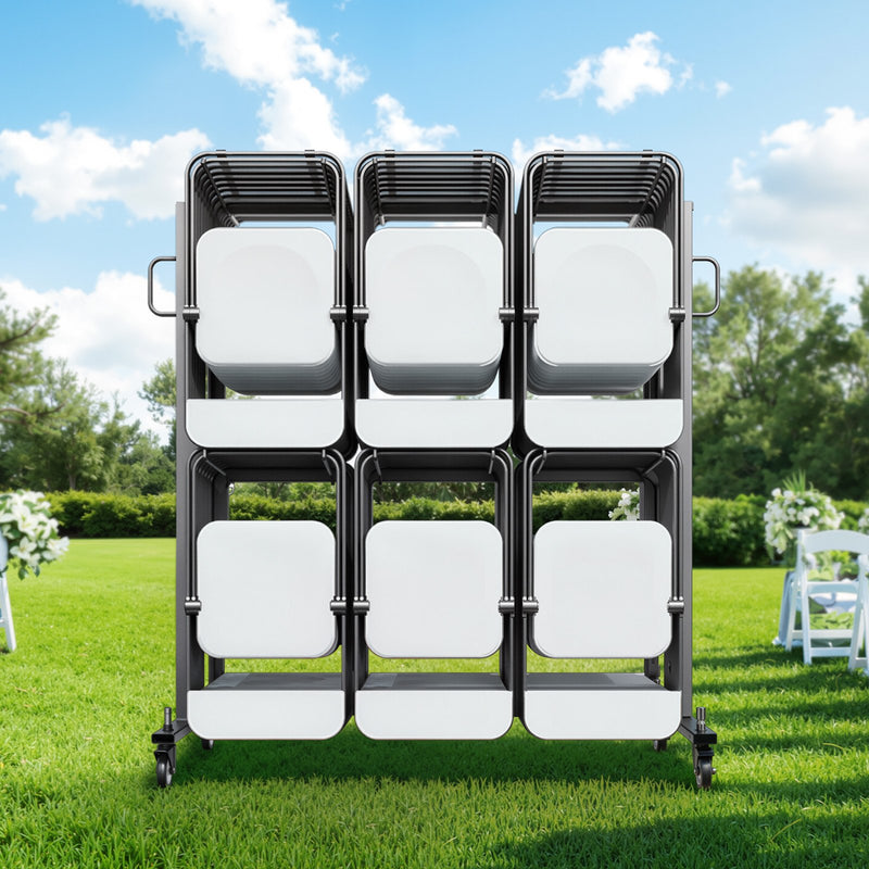 VEVOR saliekamo krēslu ratiņi 84 krēsliem / 12 galdiem + 42 krēsliem, 360 kg