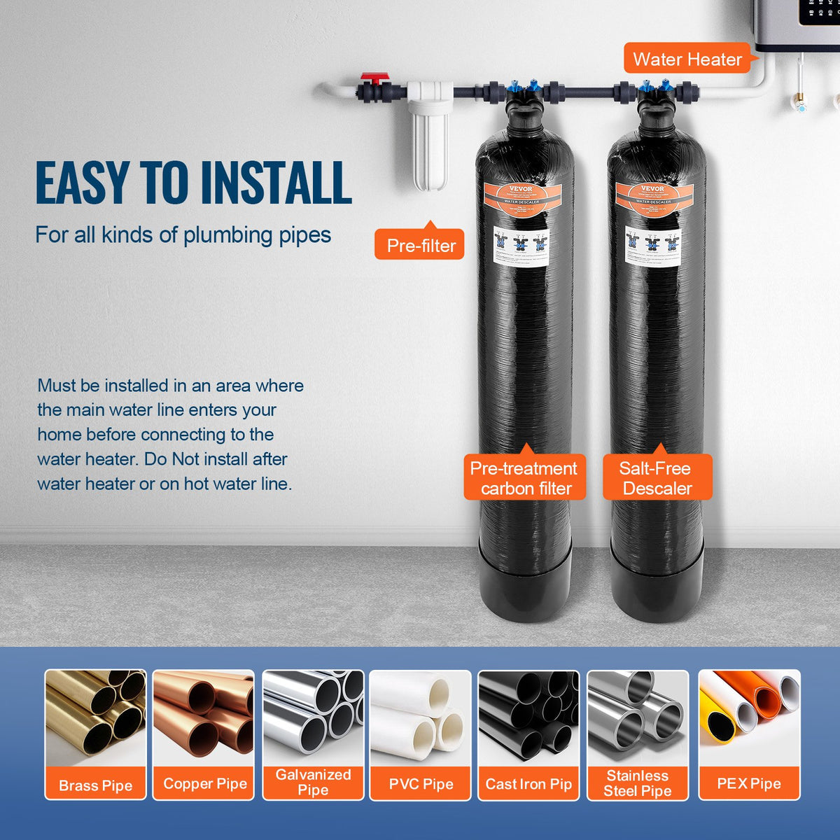 VEVOR Water Softener System for 5-8 Person Family