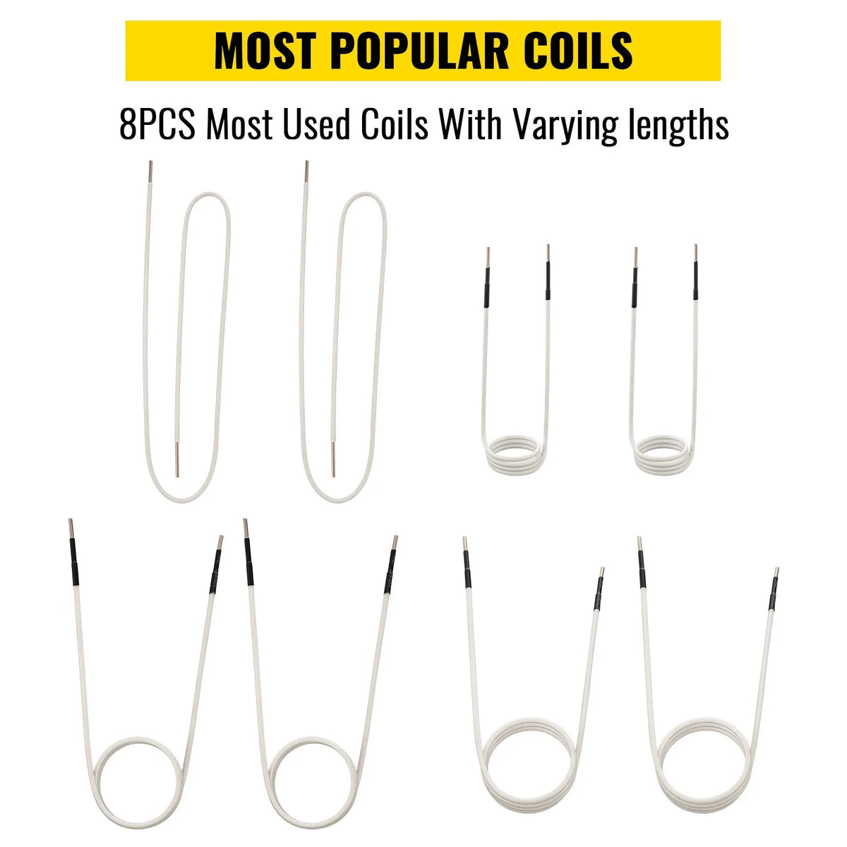 VEVOR Induction Heater Coil Kit 8 pcs, Flexible, Heat-Resistant