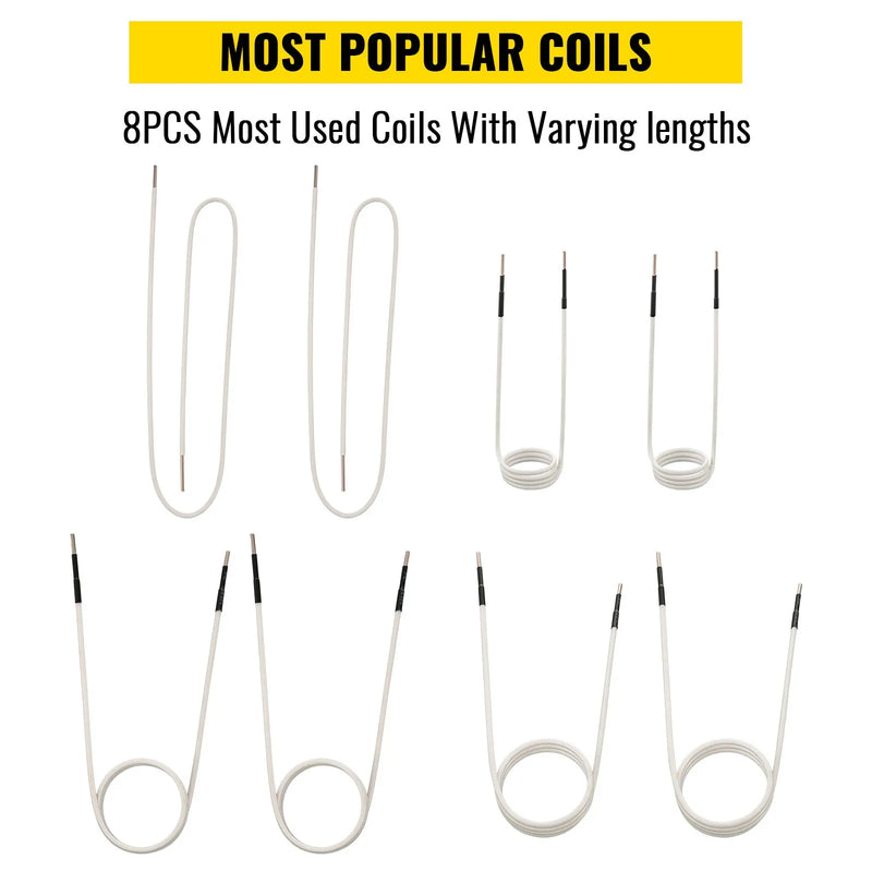 VEVOR indukcijas sildīšanas spoles komplekts, 8 gab., magnētiskais mini indukcijas sildītājs bez liesmas, karstumizturīgi elastīgi piederumi sarūsējušu skrūvju un uzgriežņu noņemšanai