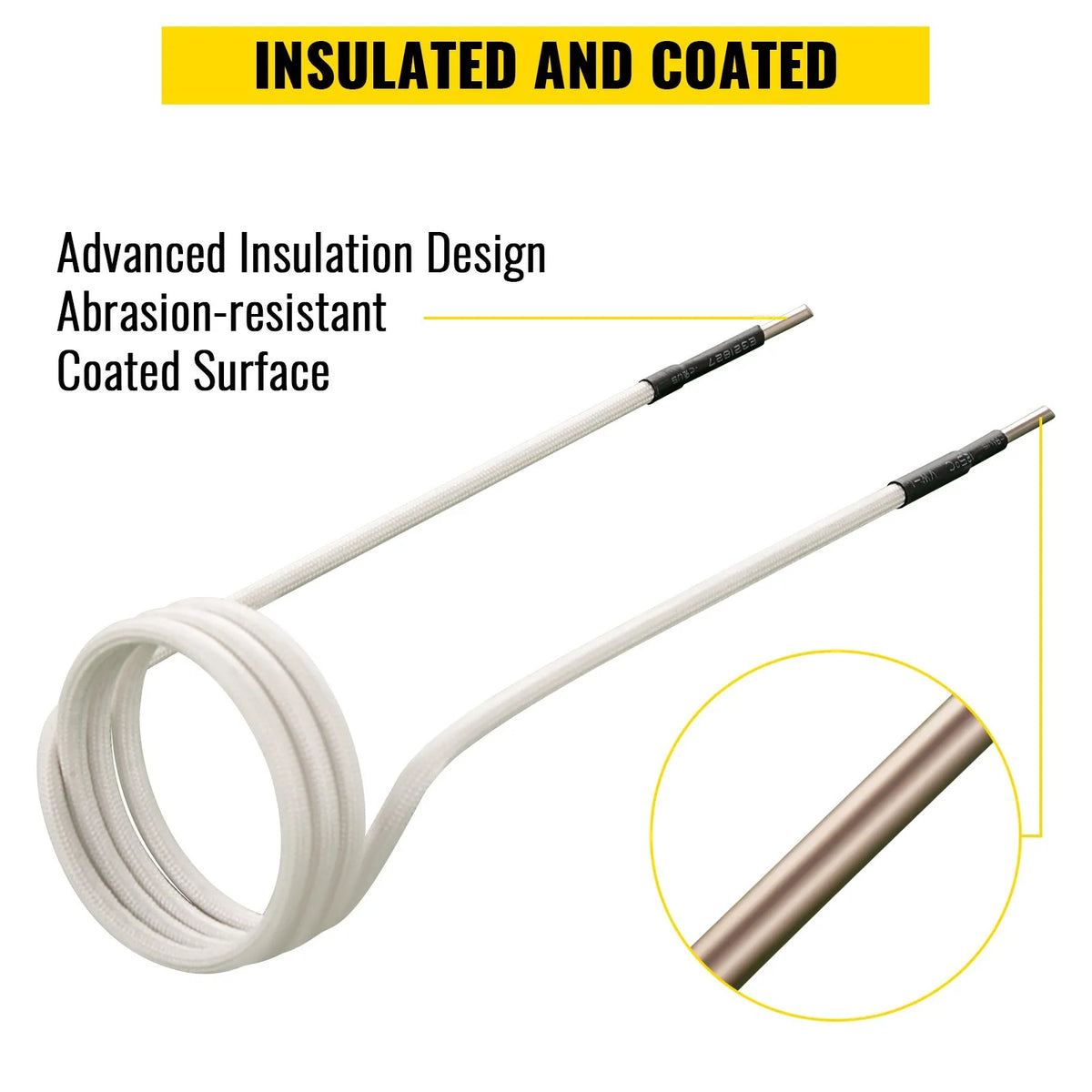 VEVOR Induction Heater Coil Kit 8 pcs, Flexible, Heat-Resistant