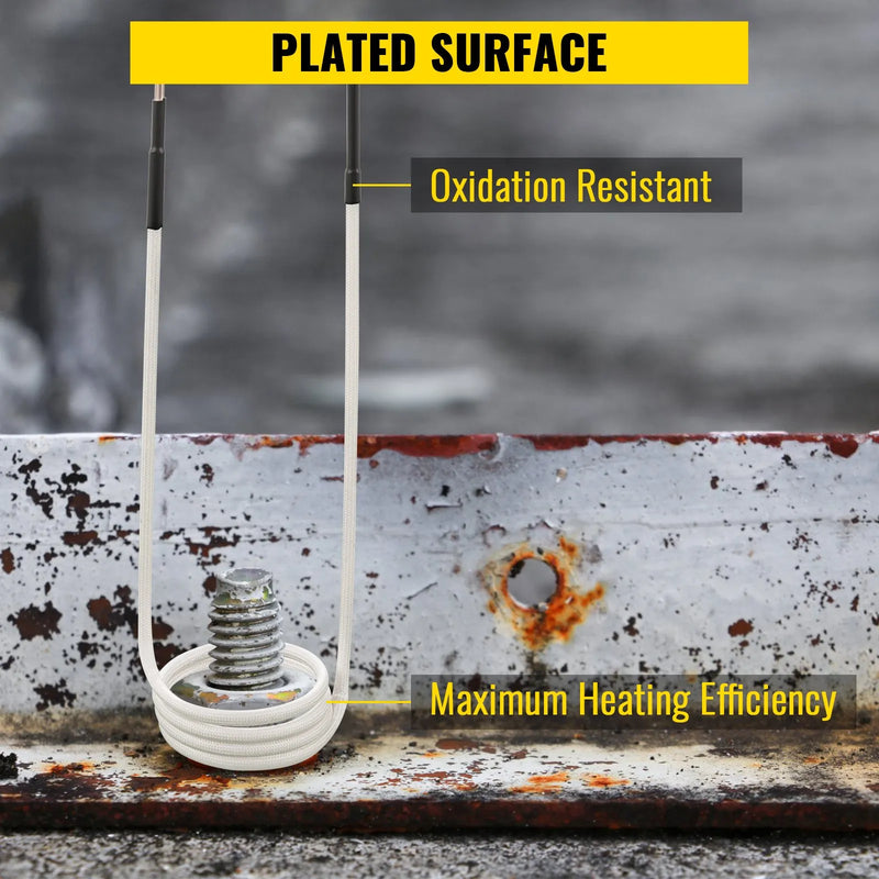 VEVOR indukcijas sildīšanas spoles komplekts, 8 gab., magnētiskais mini indukcijas sildītājs bez liesmas, karstumizturīgi elastīgi piederumi sarūsējušu skrūvju un uzgriežņu noņemšanai