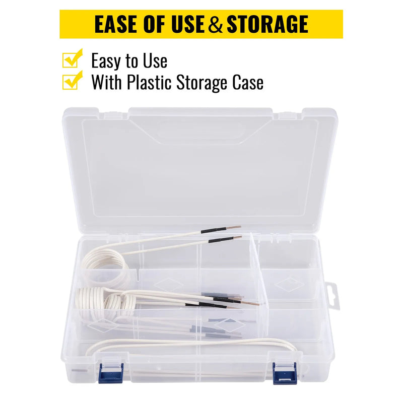 VEVOR indukcijas sildīšanas spoles komplekts, 8 gab., magnētiskais mini indukcijas sildītājs bez liesmas, karstumizturīgi elastīgi piederumi sarūsējušu skrūvju un uzgriežņu noņemšanai