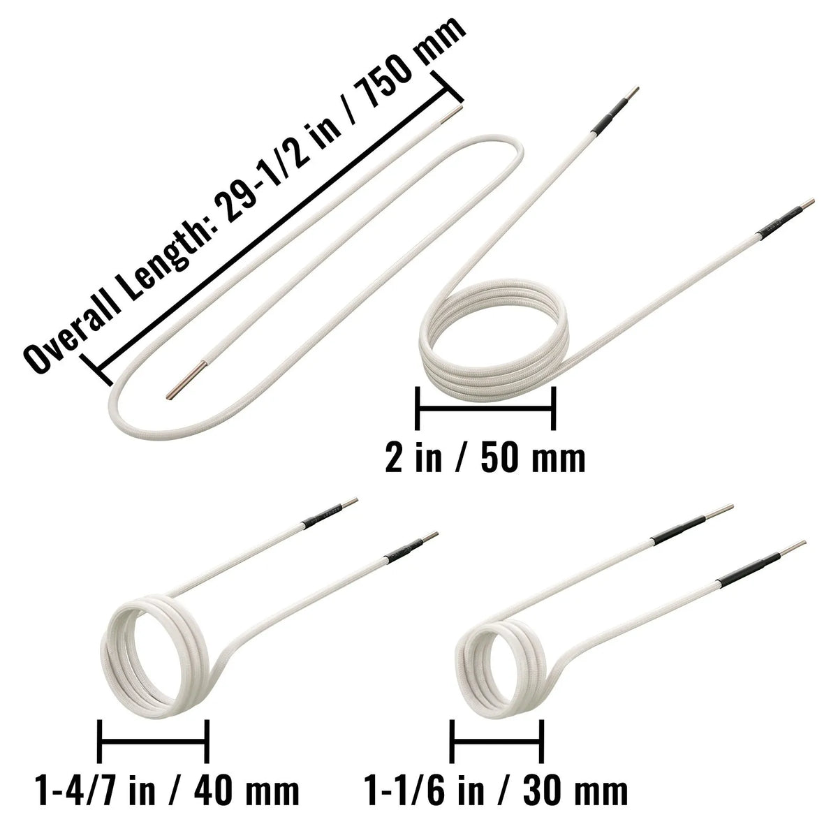 VEVOR Induction Heater Coil Kit 8 pcs, Flexible, Heat-Resistant