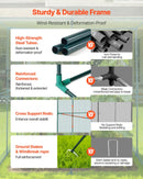 VEVOR augu aizsargbūris 2,9 x 1,94 x 1,94 m ar rāvējslēdzēja durvīm, vēja izturīgs paaugstinātas dobes pārsegs ar tomātu aizsargtīklu dārzam, terasei un zālienam