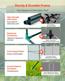 VEVOR augu aizsargbūris 2,39 × 1,2 × 1,8 m ar rāvējslēdzēja durvīm, pretvēja augu aizsardzības telts paaugstinātām dobēm, tomātu aizsargtīkls dārzam un pagalmam