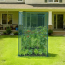 VEVOR augu aizsargbūris 2,39 × 1,2 × 1,8 m ar rāvējslēdzēja durvīm, pretvēja augu aizsardzības telts paaugstinātām dobēm, tomātu aizsargtīkls dārzam un pagalmam