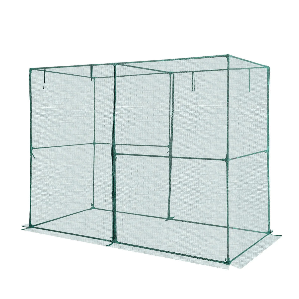 VEVOR augu aizsargbūris 2,39 × 1,2 × 1,8 m ar rāvējslēdzēja durvīm, pretvēja augu aizsardzības telts paaugstinātām dobēm, tomātu aizsargtīkls dārzam un pagalmam - ZEMLETES.LV
