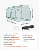 VEVOR augu aizsargbūris 2,48 x 1,2 x 1,2 m ar rāvējslēdzēja durvīm, vēja izturīgs paaugstinātas dobes pārsegs ar rāmi un aizsargtīklu dārzam, terasei un zālienam